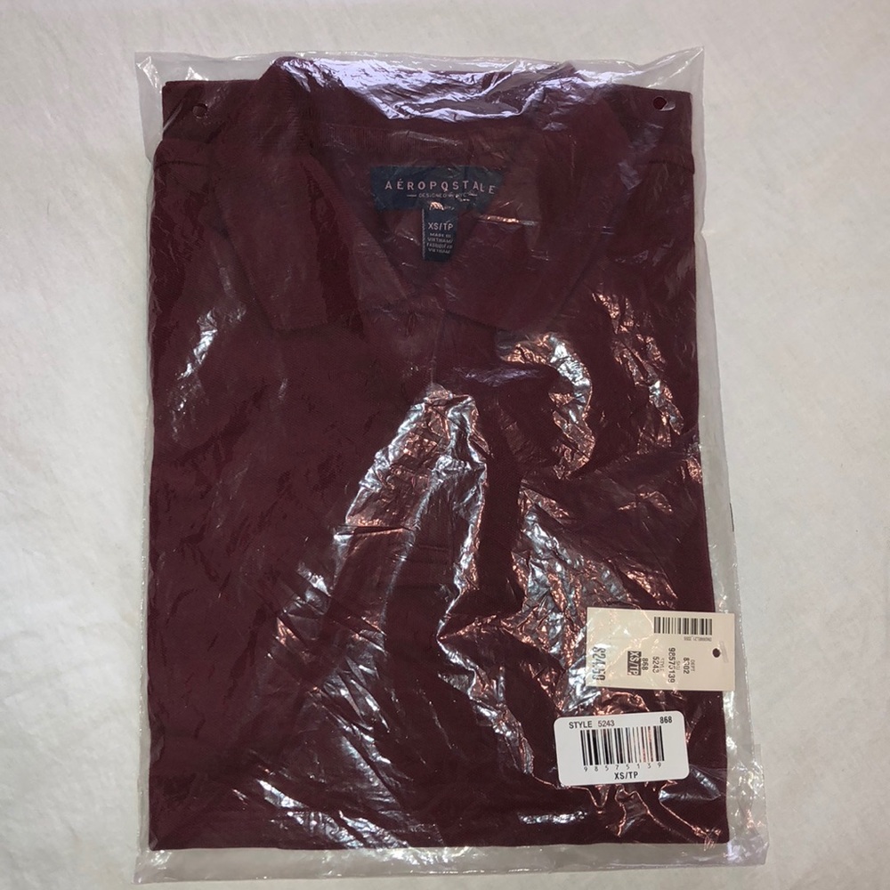 Maroon collard shirt size XS